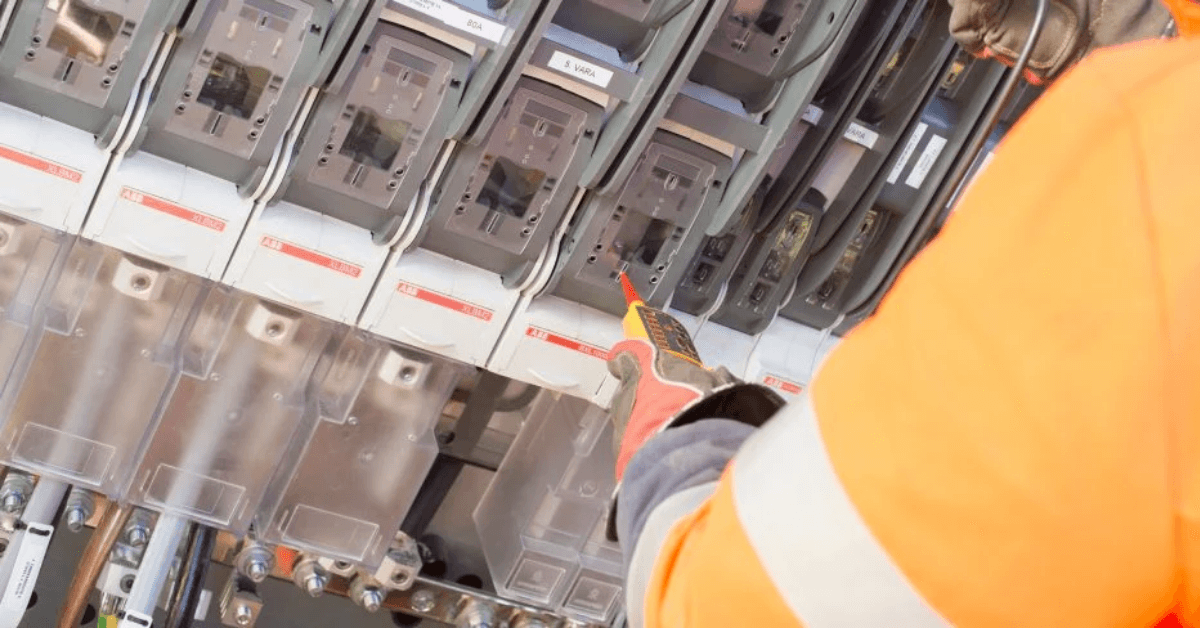 Someone working with electricity