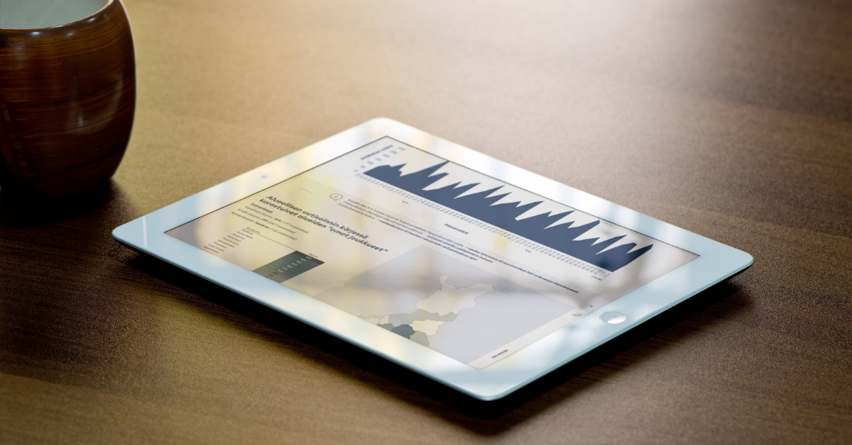 Report on tablet on table